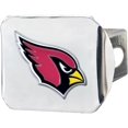 thumbnail image 1 of FANMATS 22528 NFL Arizona Cardinals Housse d'Attelage en Métal, Chrome, Housse d'Attelage Carrée de 2 Pouces Type III, Rouge, 1 of 4