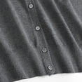 thumbnail image 3 of VgaVtl Long Sleeve Womens Sweaters V-Neck Womens Cardigan Sweaters Button up Regular Gray Solid Color Knitted Sweaters, 3 of 6
