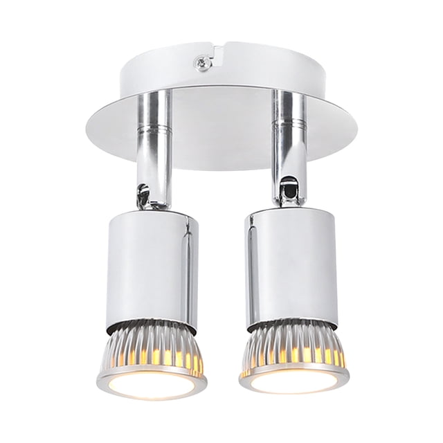 A C85-265V Double H-eads Wall S-pot Lamp Indoor Ceiling Light GU10 B-ulb Base Socket Holder Directional Lighting Fixture Rotatable Adjustable Light Angle for Kitchen Hallway Bathroom