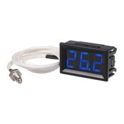 Graflsoa XH-B310 Digital Thermometer with K-Type Probe, -30°C to 800°C Range, Blue LED Display, M6 Thread, High Accuracy Industrial Temperature Meter