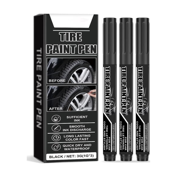 Yunuuuoa 5 Packs Car Touch Up Paint Pen Kit, Multi-Color Automotive Scratch Repair Pen with Clear Coat, DIY Long-Lasting Oil-Based Marker for Vehicle Scratch Removal and Chip Repair, 3 pcs