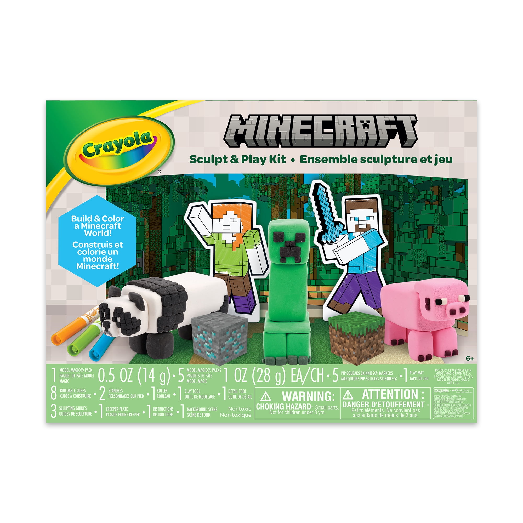 Ensemble sculpture et jeu Minecraft Crayola