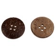 thumbnail image 3 of 100 Pcs Boutons Assortis en Noix de Coco Ronds Flatback 4 Trous Boutons en Bois Diy, 3 of 7