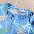 thumbnail image 4 of Hiiyo Infant Boys Zipper One-Piece Swimsuit Cartoon Dinosaur Rash Guard, 4 of 6