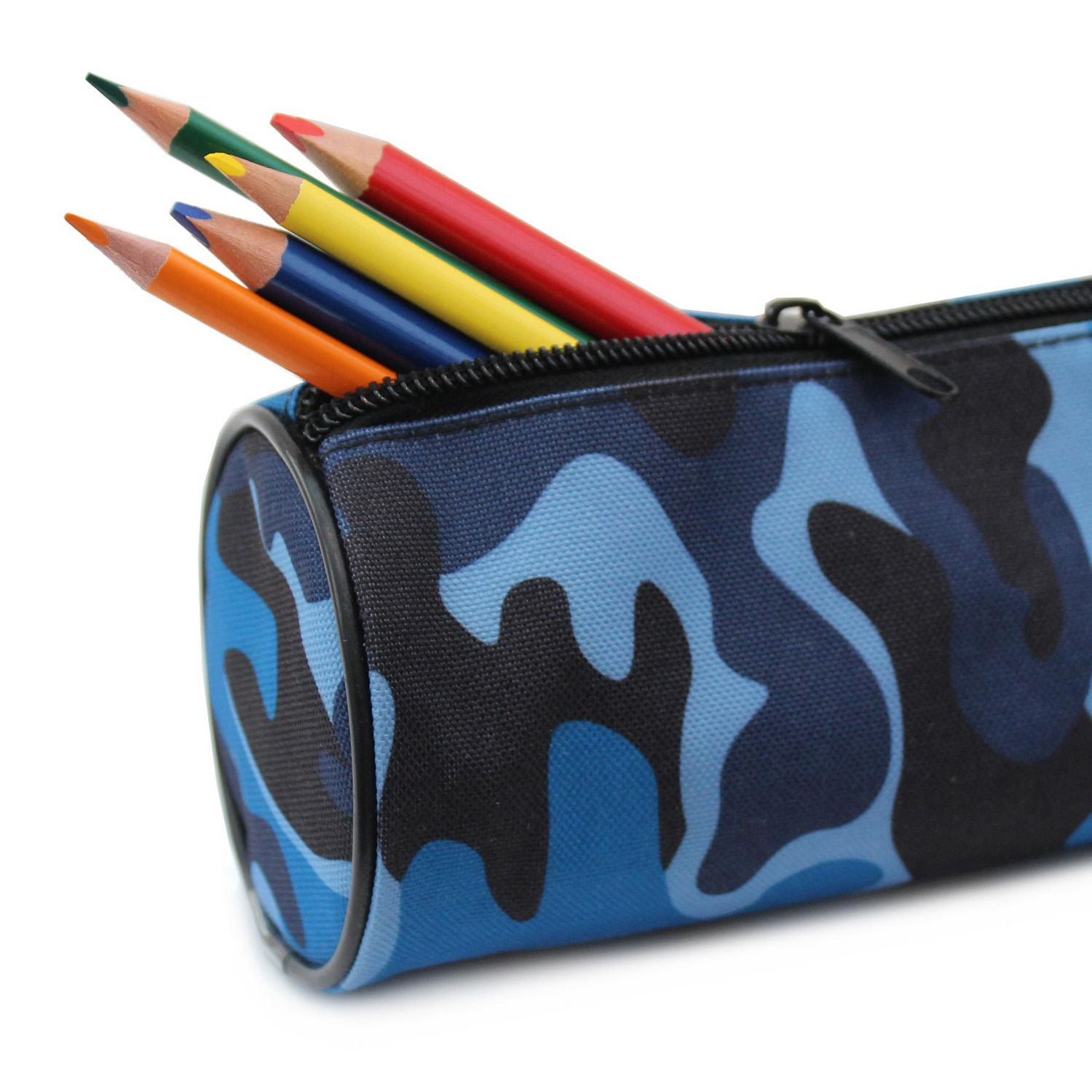 Pen+Gear Pochette de crayons camouflage bleue
