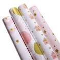 thumbnail image 1 of 4 Rolls Pink Gift Wrapping Paper, Perfect for Birthday, Baby Shower, all Occassion, 1 of 7