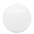 thumbnail image 1 of Bougie en forme de boule blanche haute brillance, non parfumée, 1 of 5