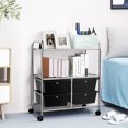 thumbnail image 4 of Patiojoy 4-Drawer Rolling Storage Cart Metal Rack Organizer Shelf with Wheels Black, 4 of 5