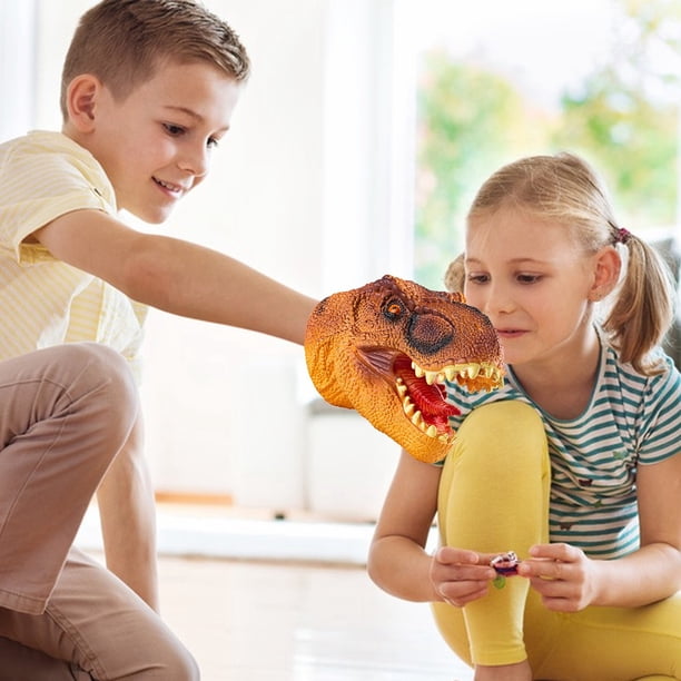 Marionnette en peluche pour enfants T-Rex avec bouche mobile Jouet en peluche d