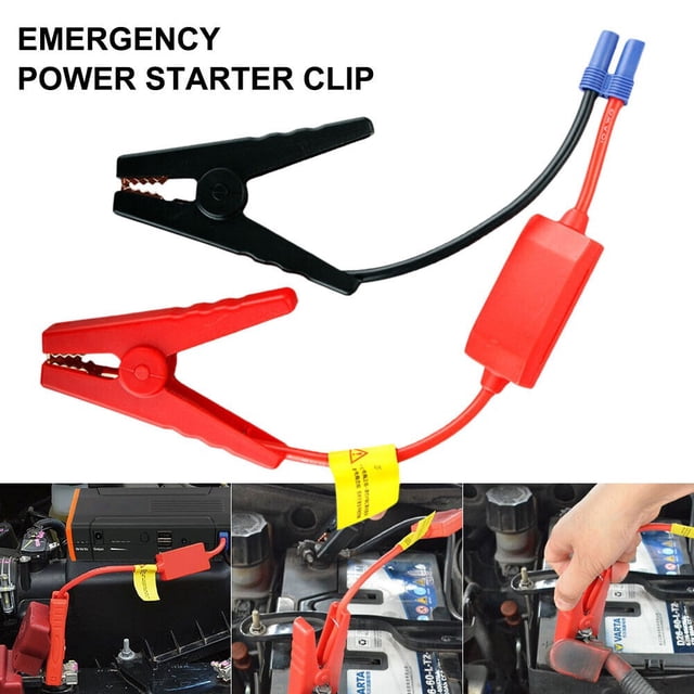 Car Jump Starter Connector Cable Battery Alligator Clamp Clip 12V