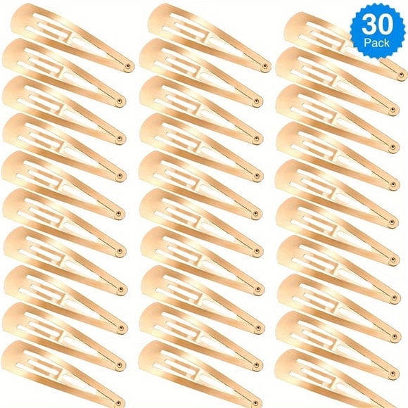 EGNMCR 30 Pcs Large Metal Snap Hair Clips No Slip Hair Barrettes Girls Women Hair Accessories Metal Clips