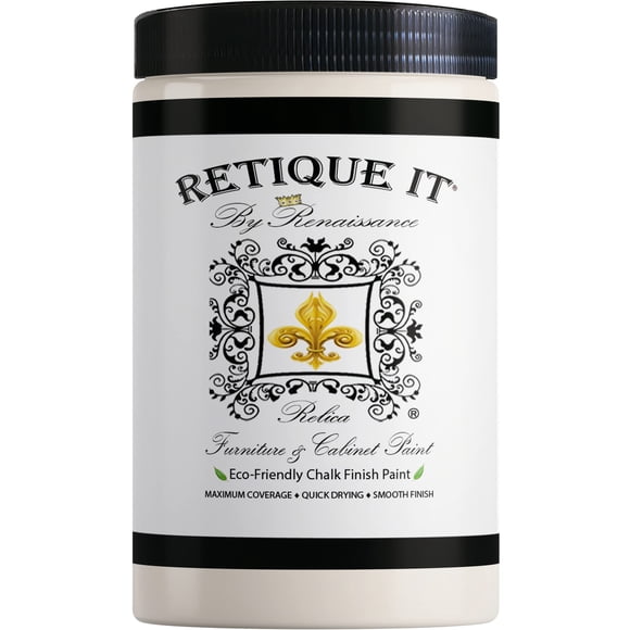 Retique It Peinture à la Craie pour Meubles par Renaissance DIY, 32 oz (Quart), 32 Fl oz, Blanc