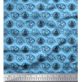 thumbnail image 1 of Soimoi Silk Fabric Bird,Fish & Ship Ocean Print Fabric by The Yard 42 Inch Wide, 1 of 3