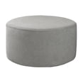thumbnail image 1 of Lipstore Housse Extensible pour Pouf Pantoufles Pouf Rond pour Salon Repose-Pieds Extensible Gris (Housse Seulement), 1 of 13