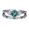thumbnail image 2 of TopLLC Rings Women's Fashion Diamond Ring Couple Jewelry 1 Pair Rings Set Size 6 Ring ring, 2 of 6