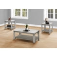thumbnail image 3 of Monarch Specialties Table Set, 3pcs Set, Coffee, End, Side, Accent, Living Room, Laminate, Grey, Transitional, 3 of 4