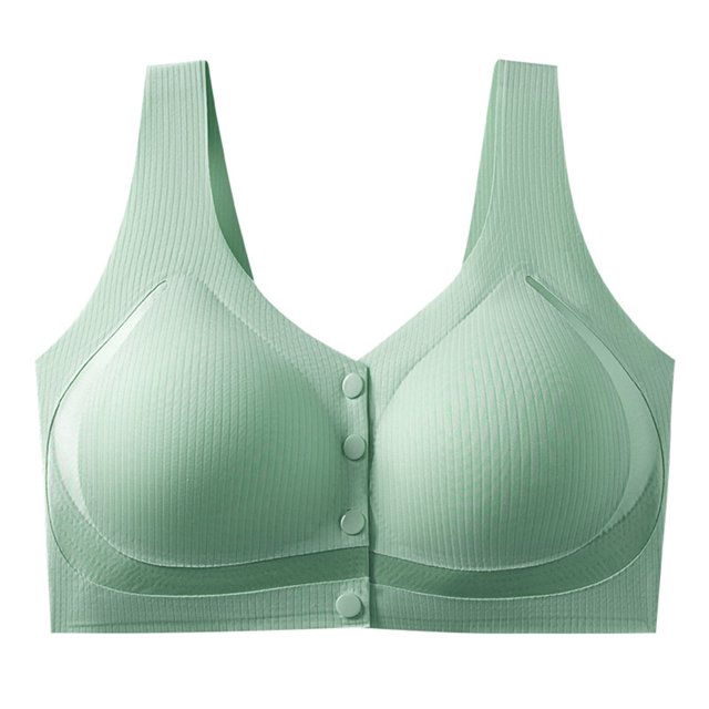 Front Closure Bras for Women Wireless Daily Bra Full Coverage Push Up Wirefree Bras