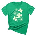 thumbnail image 5 of KIHOUT Nouveau Haut de Mode d'Été pour Femmes 2025, T-Shirt à Manches Courtes à Col Rond Décontracté à Imprimé Floral Vert P, 5 of 5