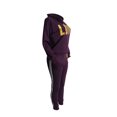 thumbnail image 3 of Innerwin Jogger Set Draped Neck Ladies Two Piece Outfit Sports Long Sleeve Loose Fit Sweatsuits Purple Red XL, 3 of 9