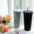 thumbnail image 3 of Sparkle in Style: Rhinestone Bling Thermal Bottle 750ml - Glitter Diamond Water Bottle with Lid & Straw, 3 of 5