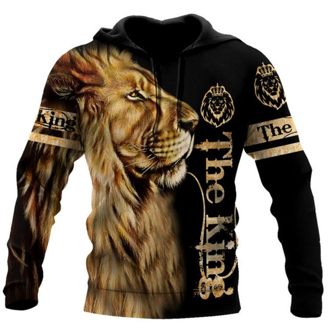Chandails à Capuchon pour Hommes, Imprimé Animal cool, Rue (H, TG)