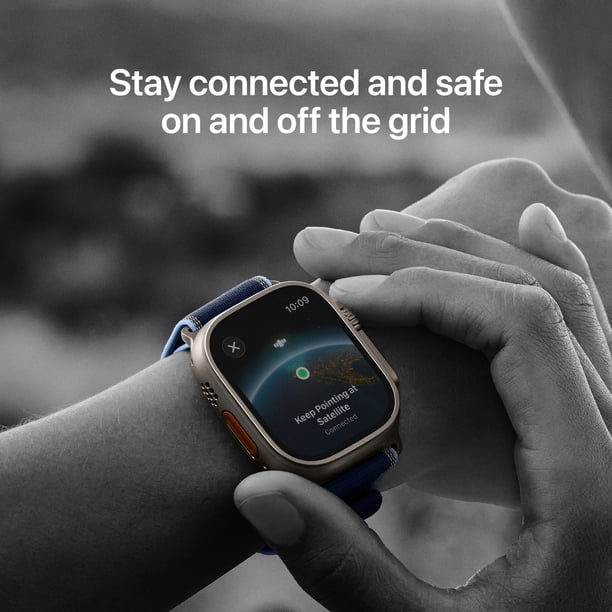 Apple Watch Ultra 3 GPS + Cellular 49mm Natural Titanium, Blue