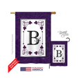 thumbnail image 1 of Breeze Decor 30002 Monogramme Classique Impression Verticale Double Face Drapeau de Maison - 28 x 40 Po., 1 of 1