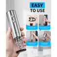 thumbnail image 4 of CIRCLE JOY Ensemble d'Ouvre-bouteille Électrique 5-en-1, Tire-Bouchon à Vin Rechargeable en Acier Inoxydable avec Base de Rangement pour Usage Domestique/cadeau, Coupe-Feuille, Wi, 4 of 7