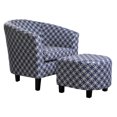 thumbnail image 3 of Nathaniel Home Chaise de bain Paisley bleu foncé avec pouf, 3 of 4