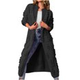 thumbnail image 2 of Cardigan Léger pour Femmes Femmes Mode Décontracté Chaud Col Rond Manteau Uni Long Vêtement d'Extérieur Chandail Cardigan en Tricot en Liquidation, 2 of 4
