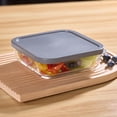 thumbnail image 3 of Mainstays Square Glass Food Storage Container with PE Lid 1.1L, 3 of 8