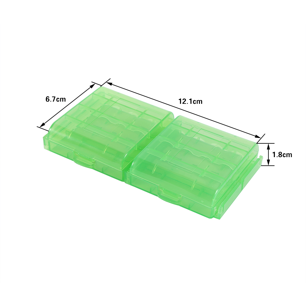Boîte de Rangement pour Piles, Design Rainuré 5 Couleurs, Boîtier en Plastique Dur Transparent Multifonctionnel, Parfait pour les Voyages, le Camping, la Randonnée Ou la Maison