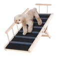 thumbnail image 1 of VEVOR Dog Ramp, Folding Pet Ramp for Bed, Adjustable Dog Ramp for Small, Large, Old Dogs & Cats, Wooden Pet Ramp with 47.2" Long Ramp, Adjustable from 13.8" to 27.6", Suitable for Couch, Sofa, Car, 1 of 9