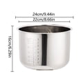 thumbnail image 3 of Oleegame 1PC Rice Cooker Inner Container Cookware Reusable Practical Cooking Pot Parts Inner Pot Kitchen Gadgets For Restaurant Kitchen 6L Silver, 3 of 4