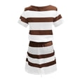 thumbnail image 4 of yoeyez Robes d'Été Soleil pour Femmes 2024 Robes d'Été Courtes pour Femmes 2024 Robe Mini à Imprimé Rayé Robe Sans Manches Robes T-Shirt Décontractées Robe d'Été Mon Compte Commandes, 4 of 6