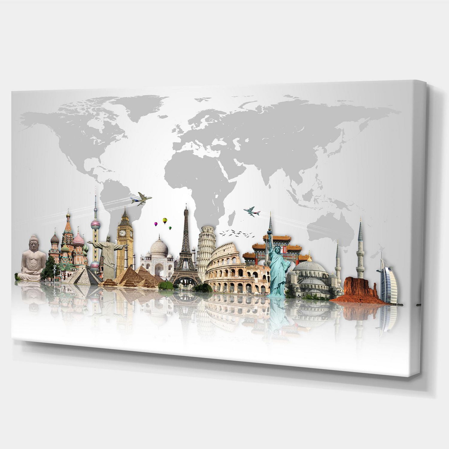 Designart Monuments célèbres à travers le monde Art mural sur toile