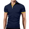 thumbnail image 1 of BOBOGOJP Polo pour Homme Séchage Rapide Manches Courtes Polo de Performance pour Golf Randonnée Équitation (Bleu Foncé,6TG), 1 of 4