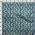 thumbnail image 4 of oneOone Polyester Spandex Teal Blue Fabric Abstracts Fabric For Sewing Printed Craft Fabric By The Yard 56 Inch Wide, 4 of 5