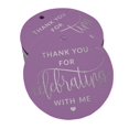 thumbnail image 1 of Inkdotpot Silver Foil Paper Hang Tags Thank You For Celebrating With Me Birthday Favor Tags 100 Pieces, 1 of 1