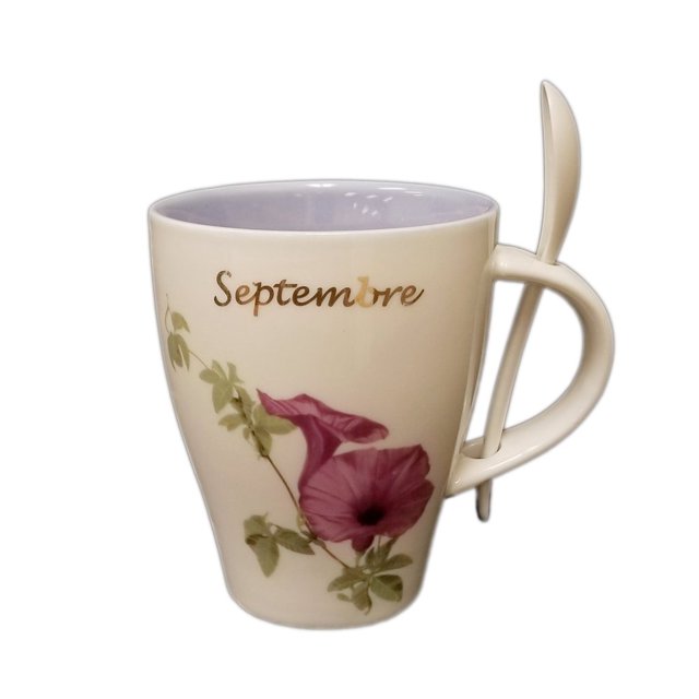 Septembre Ensemble Tasse et Cuillère Ipomoea Tricolore