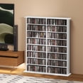 thumbnail image 2 of HOMCOM Armoire de Rangement Multimédia Étagère à DVD à 8 Niveaux avec Tablettes Ajustables Blanc, 2 of 10