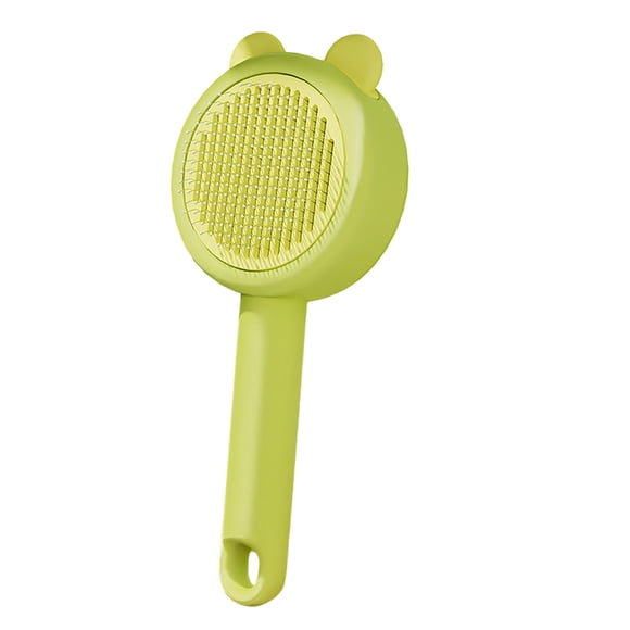 Pet Self Cleaning De Shedding Comb Set with Stainless Steel Teeth and Release Button for Removing Undercoat Loose Hair and Dirt From
