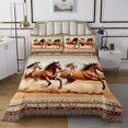thumbnail image 1 of Erosebridal Galloping Horse Coverlet Set King, Rustic Farmhouse Bedding Set, Tribal Aztec Room Decor 3-Piece, 1 of 5
