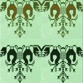 thumbnail image 1 of Ahgly Company Tapis de Zone Carré Vert Transitionnel Lavable en Machine, 7 Pieds Carré, 1 of 7