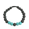 thumbnail image 2 of Mode Correspondant Bracelets Réglable Noir Mat Roches Diffuseur Bracelet Perles de Prière Femmes Accessoires Cadeaux pour Hommes 8mm Pin, 2 of 6