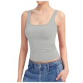 thumbnail image 1 of Débardeur à Encolure Carrée pour Femme Sans Manches à Double Doublure Hauts Basiques Collection Sharp, 1 of 4