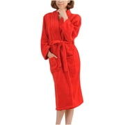 yievot Women's and Men's Plush Soft Robe, Warm, Fleece Flannel Bathrobe Pajamas