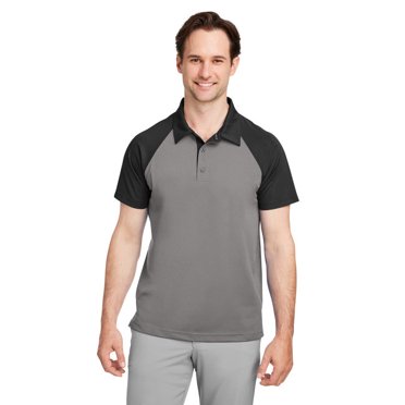 Team 365 TT21C Men's Command Snag-Protenction Colorblock Polo - SPRT GRAPHT/ BLK - XL