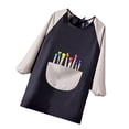 thumbnail image 4 of jifeng Multifunction Kids Painting Apron Palettes Pattern Washable Long Sleeve Painting A, 4 of 7