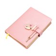thumbnail image 3 of Unique Bargains B6 Diary with Lock and Key, 1pcs Journal with Lock Cute Journaling Leather Notebook Journal Diary Heart Lock, Pink, 3 of 7